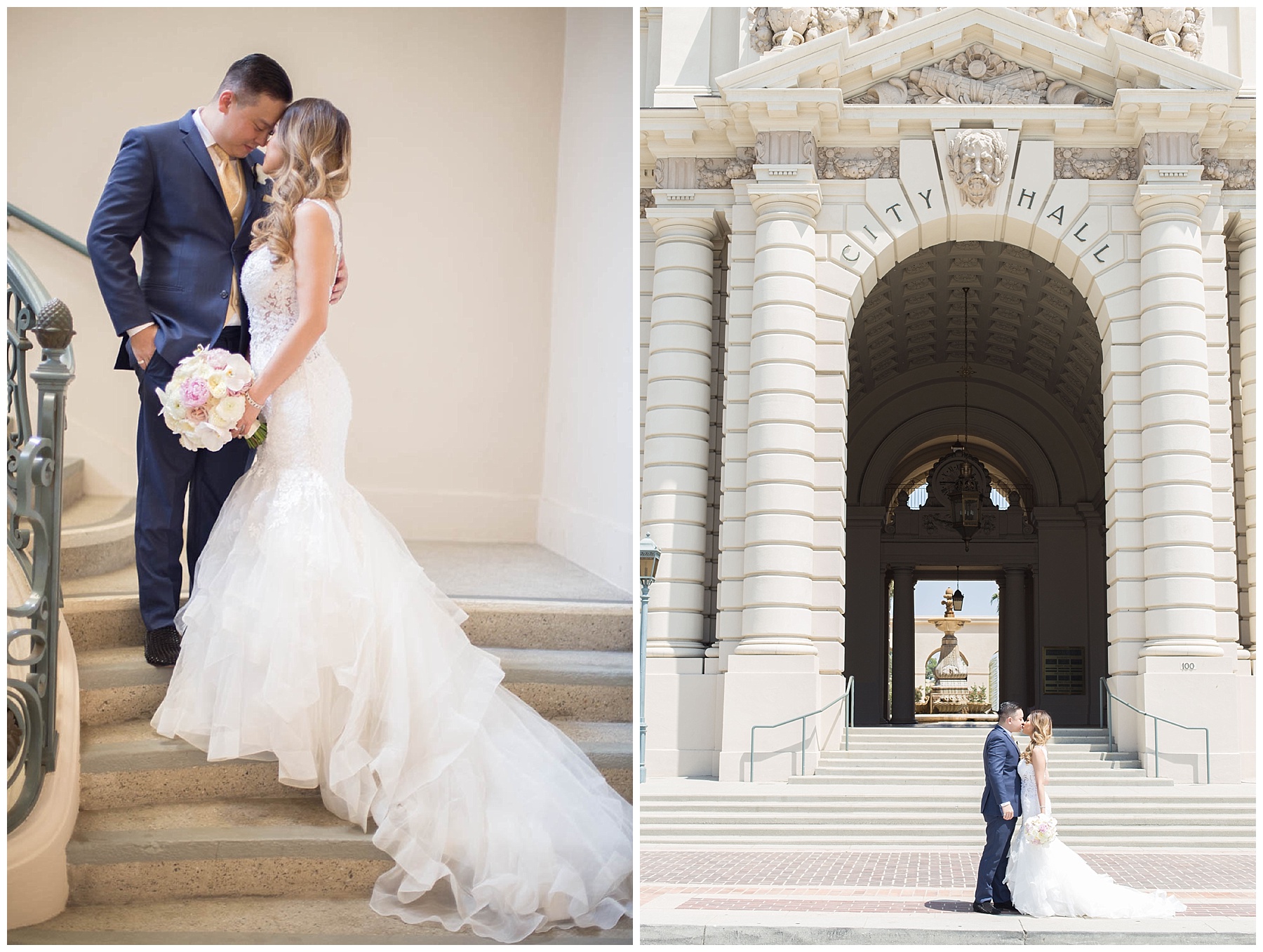 Pasadena City Hall Wedding and Hilton Reception