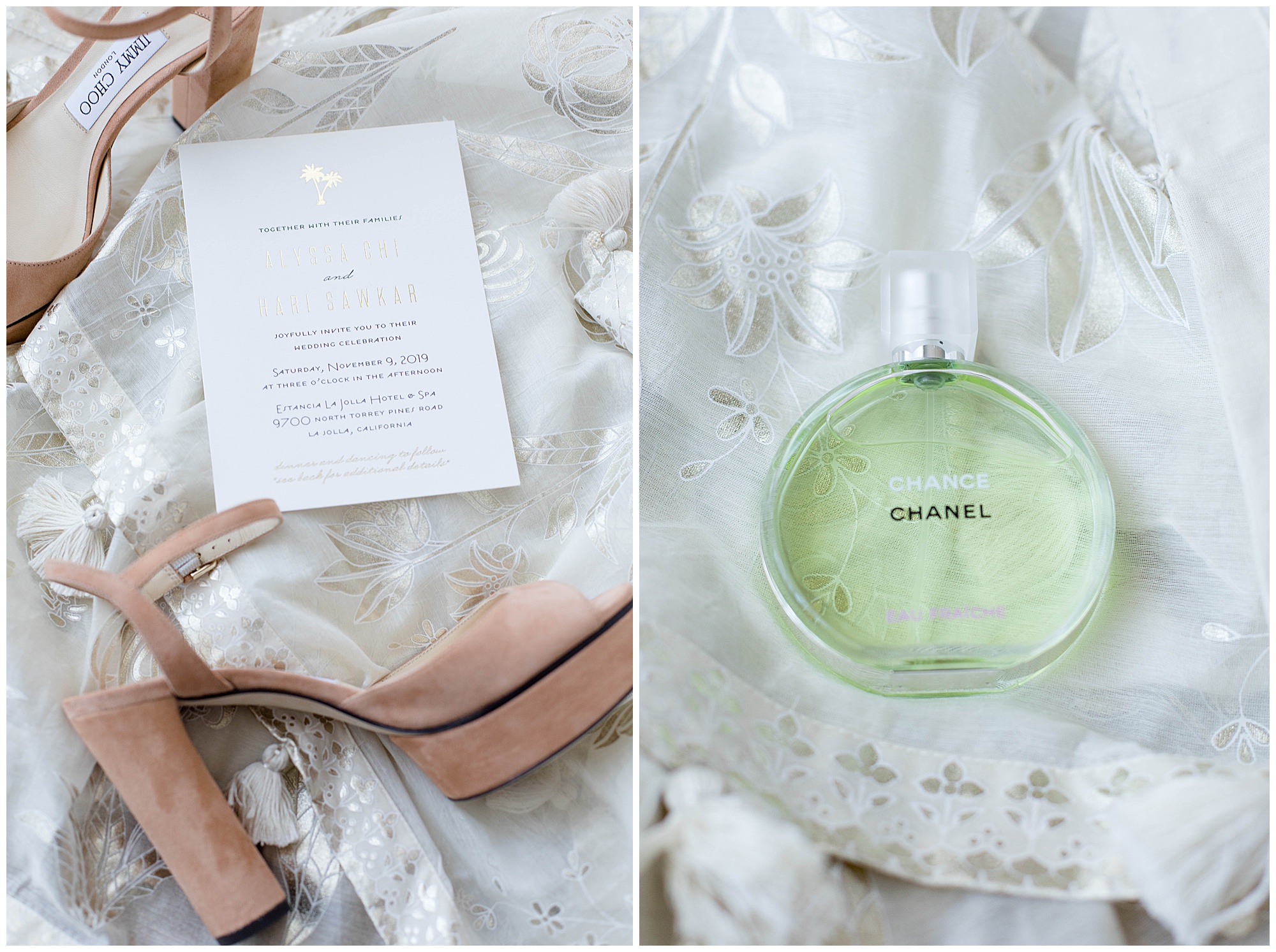 Bridal details included chanel perfume