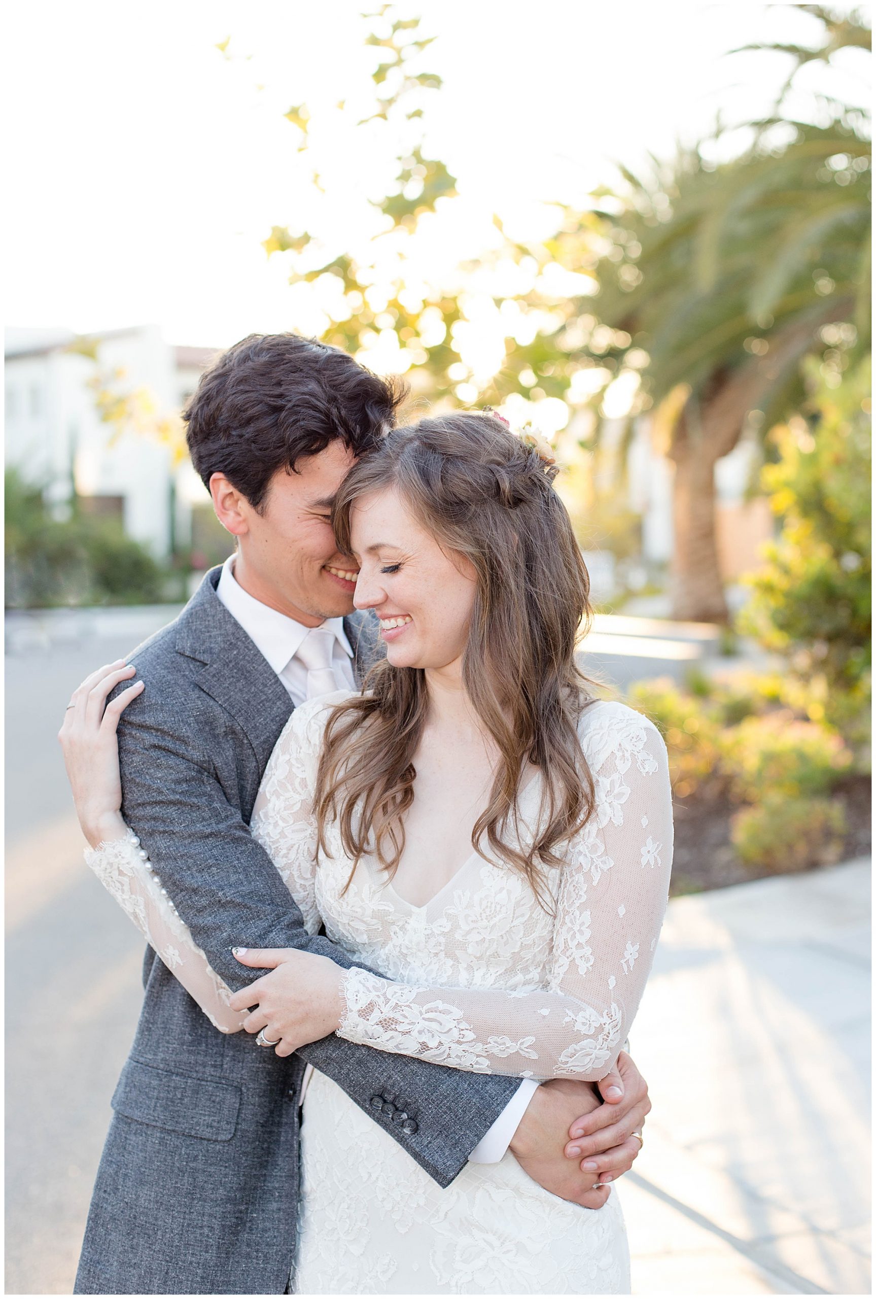 los angeles garden wedding sunset portraits