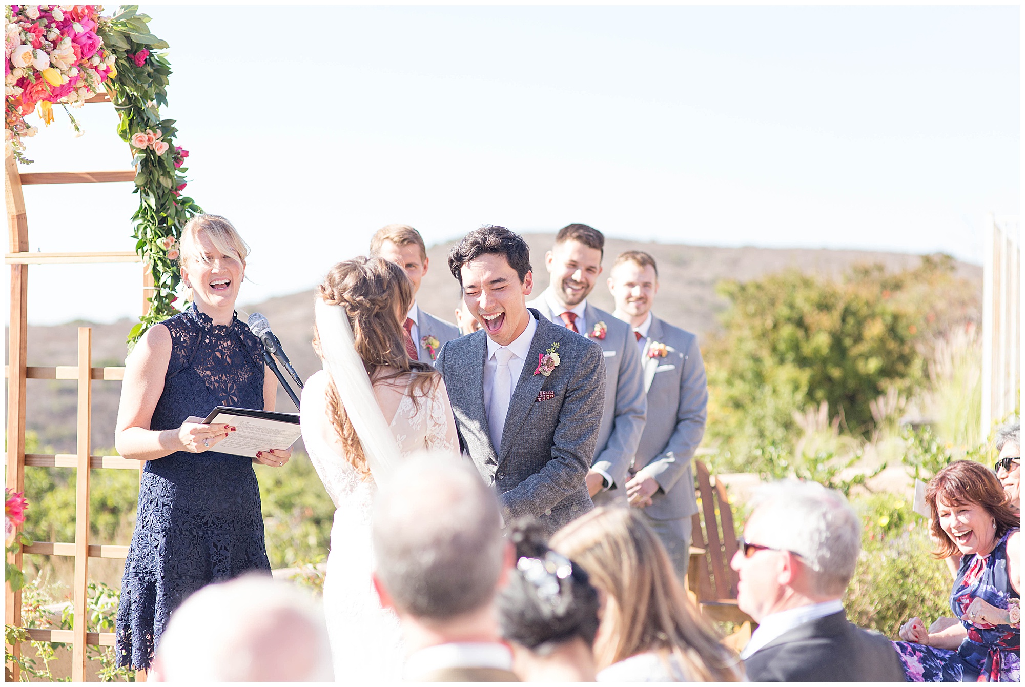 los angeles garden wedding ceremony vows