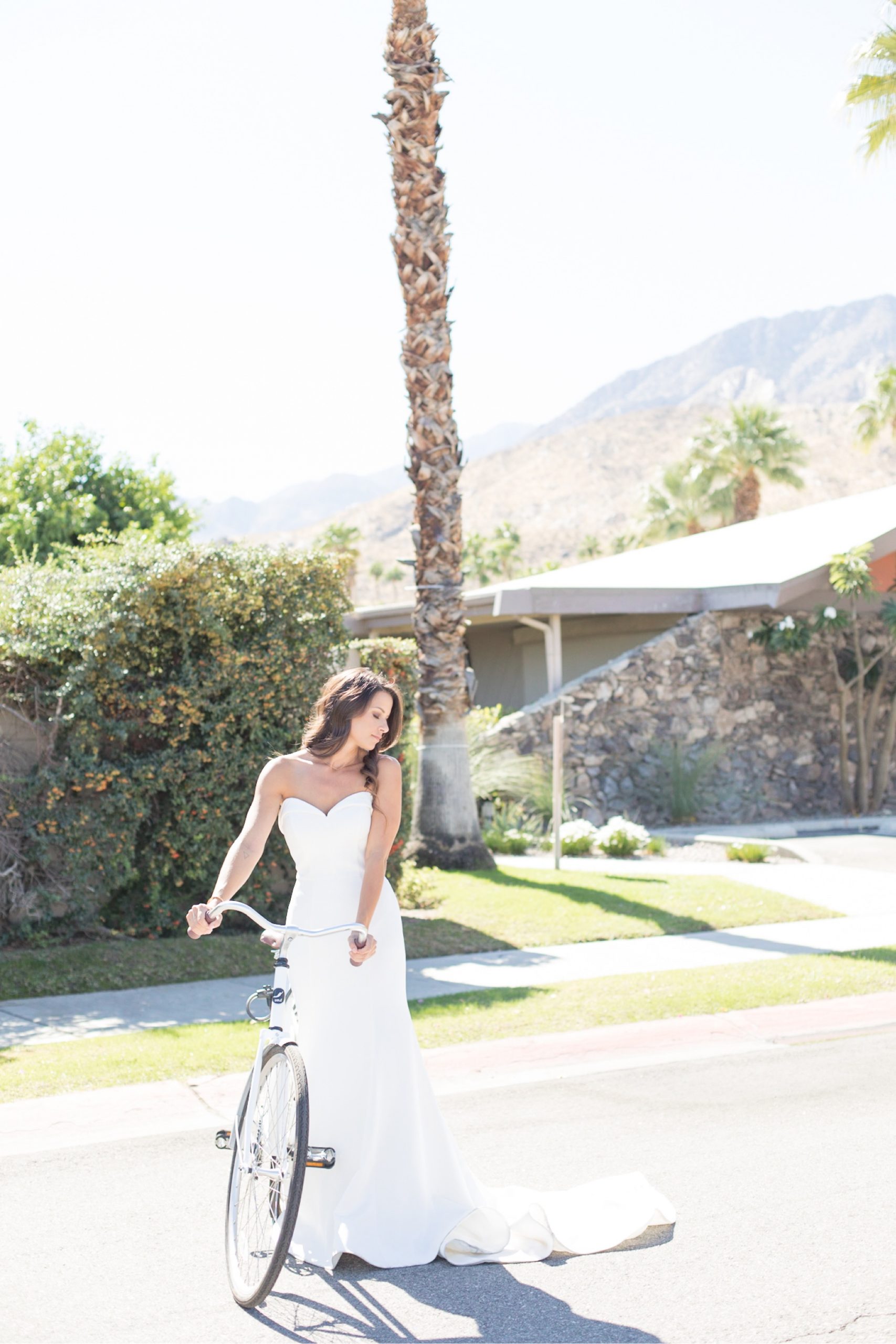 bride with bike