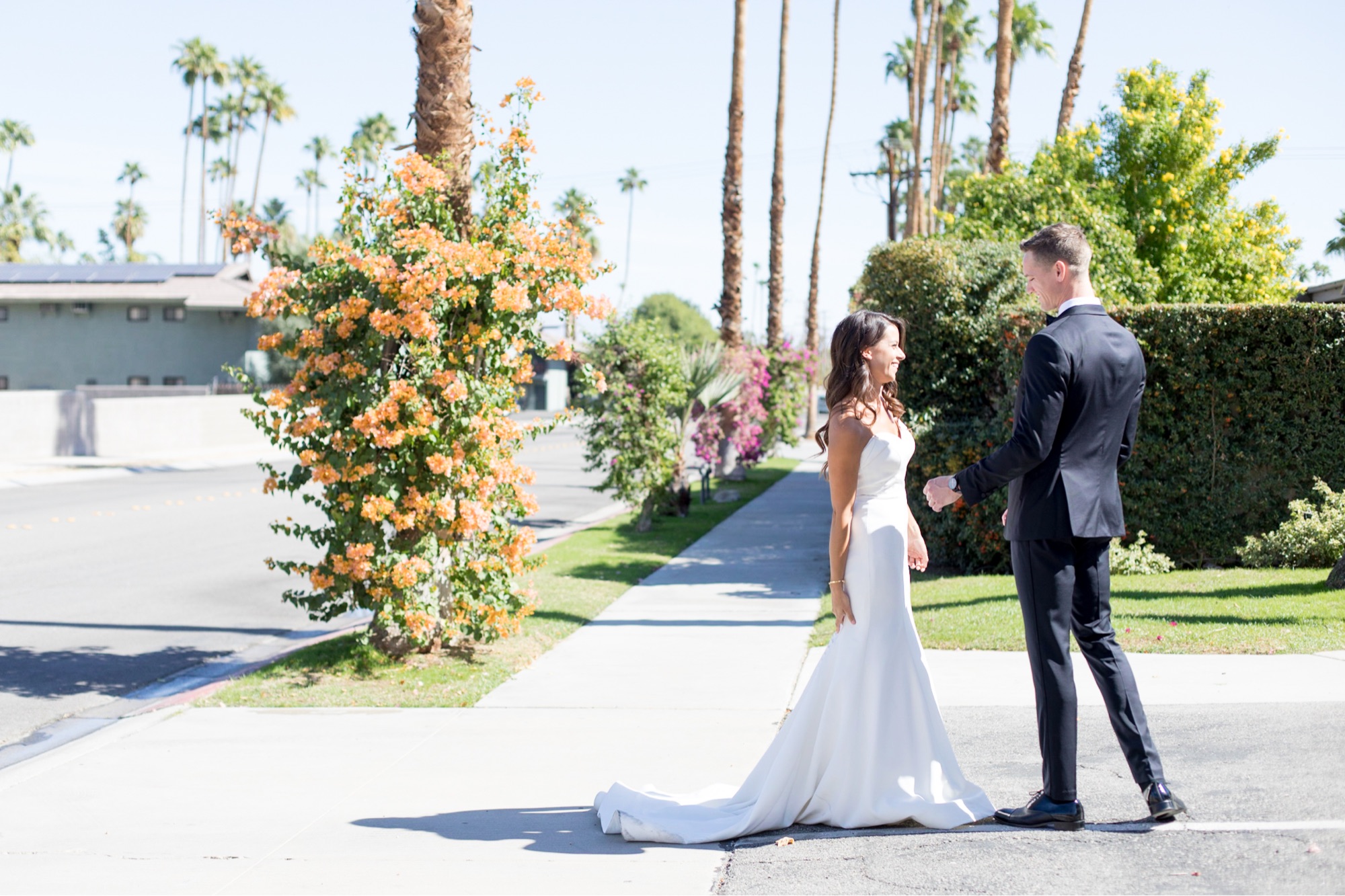 first look at Indian Cove Amphitheater Wedding