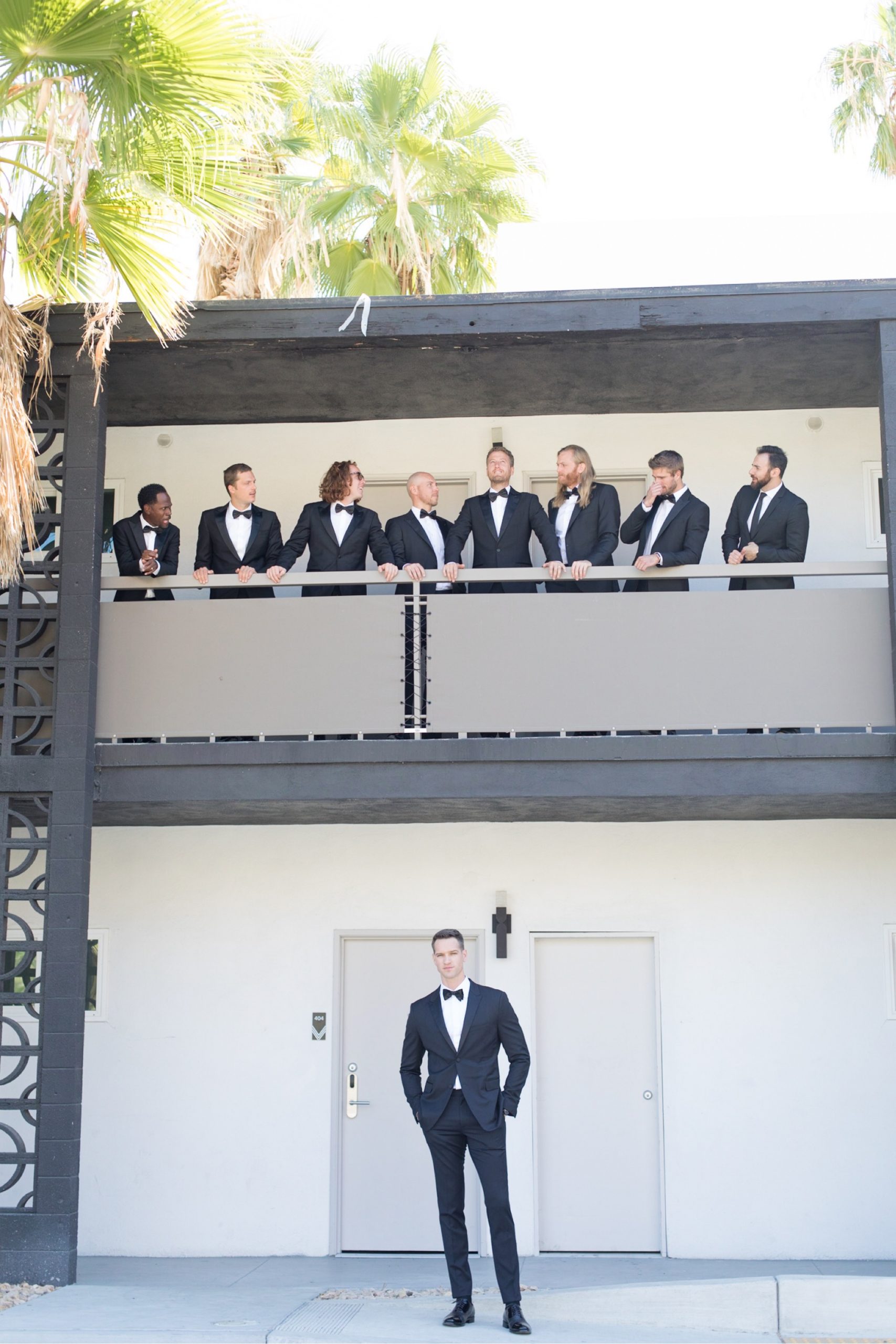 groomsmen at palm springs wedding