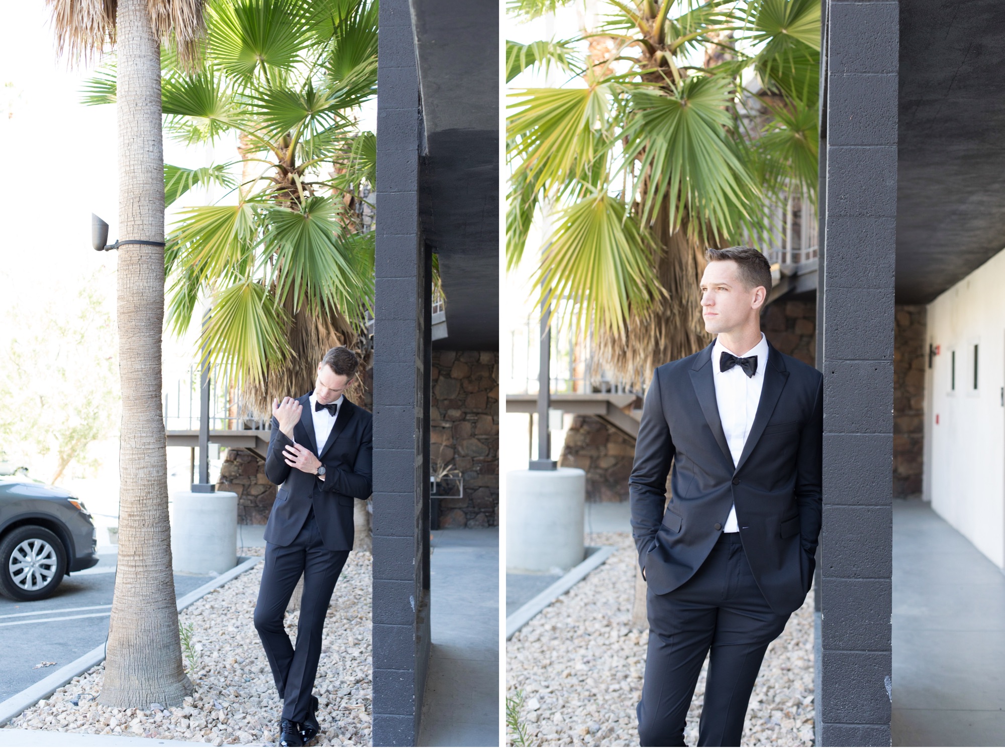 groom portraits in palm springs