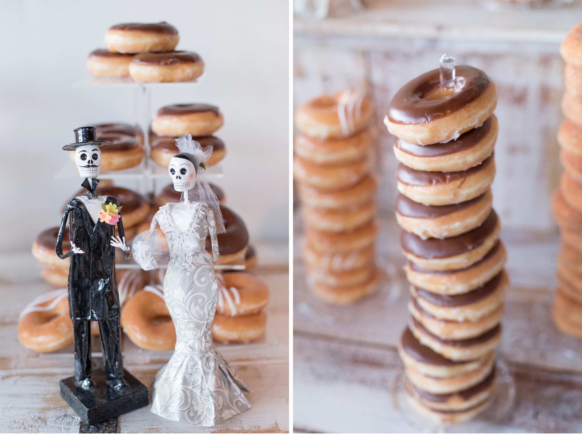 donuts at wedding reception