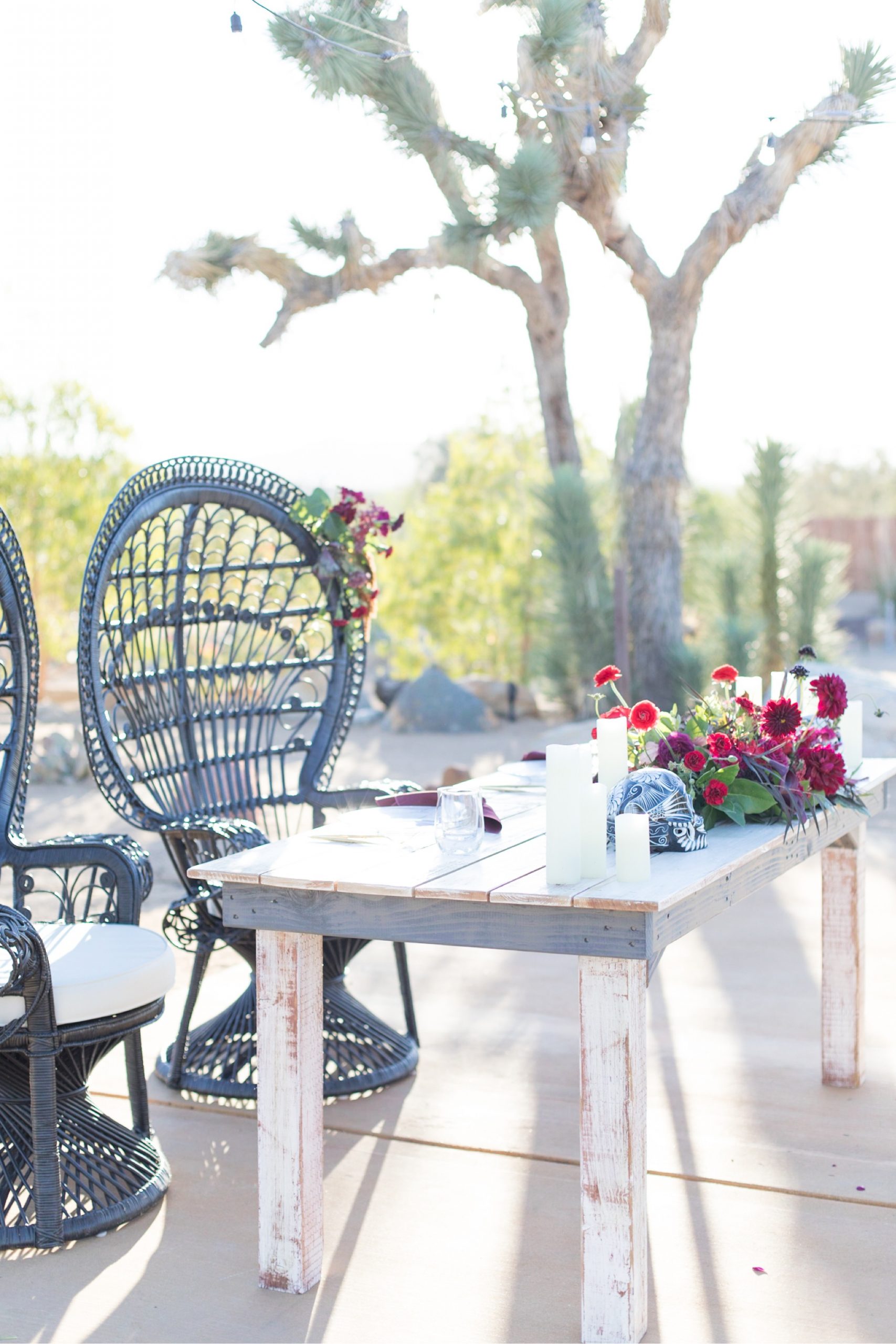 Indian Cove Amphitheater Wedding reception sweetheart table