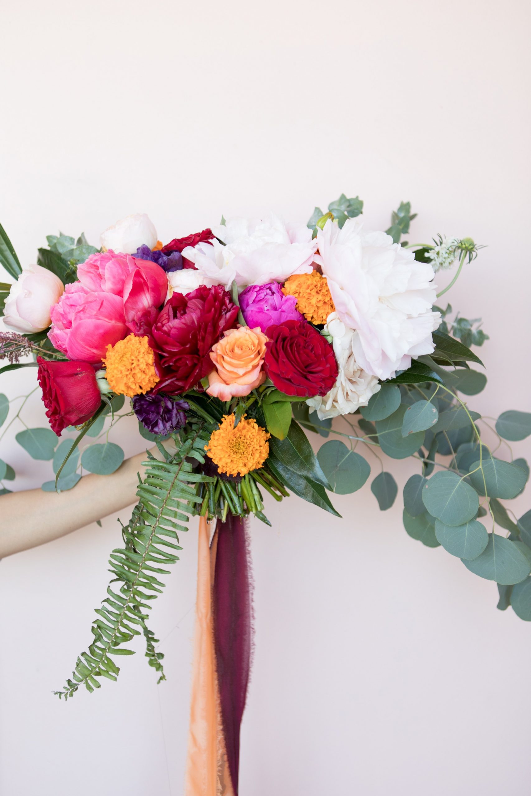 mexican wedding bouquet at la valencia hotel