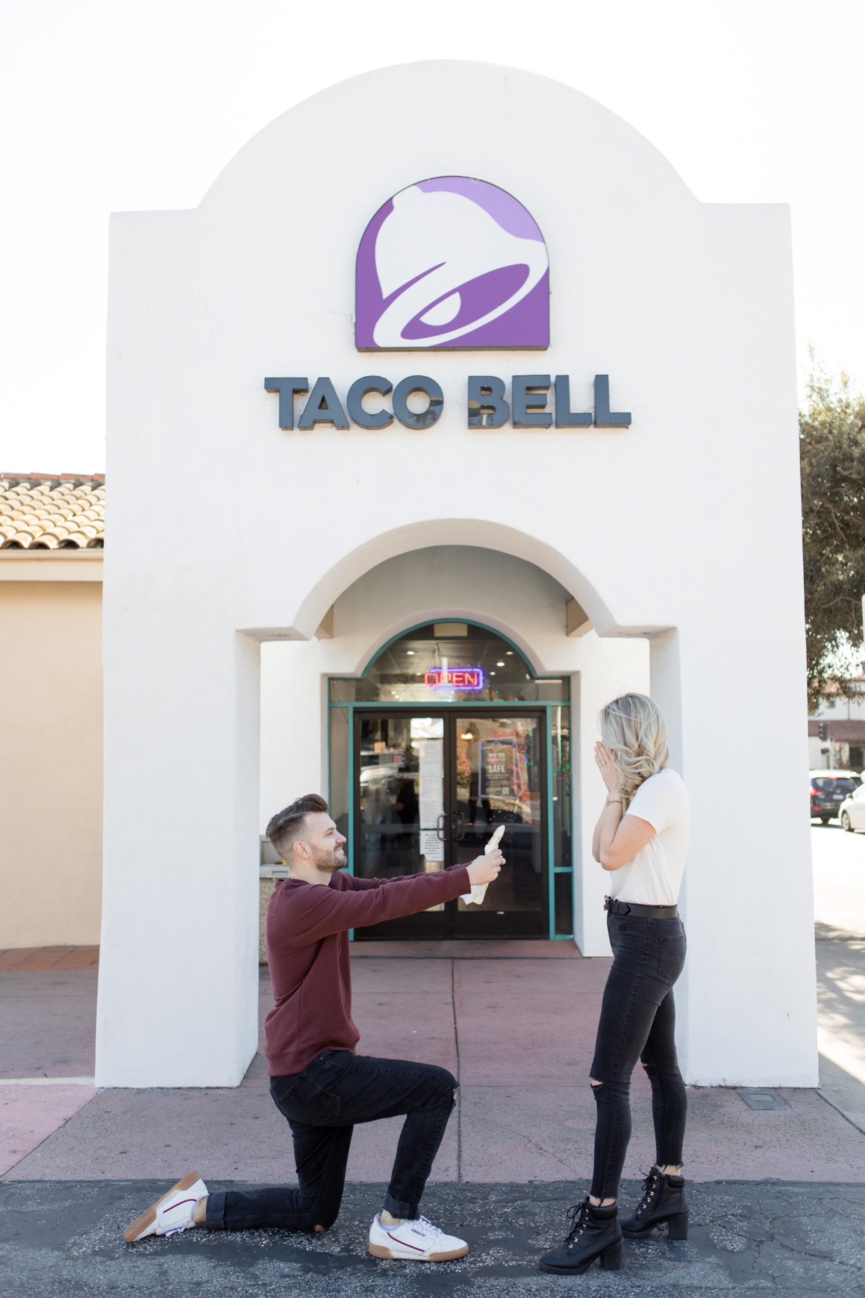 taco bell engagement photos