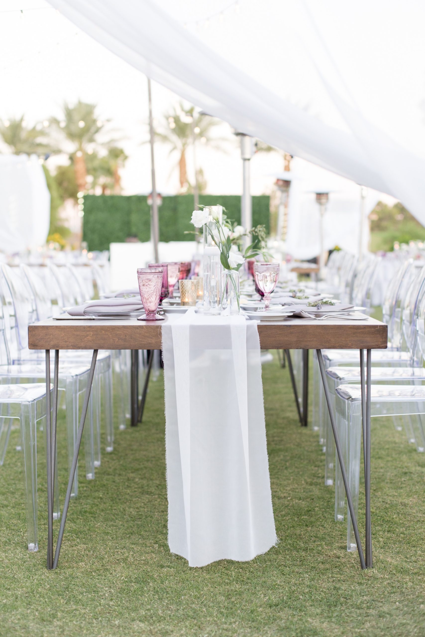 palm springs outdoor wedding reception