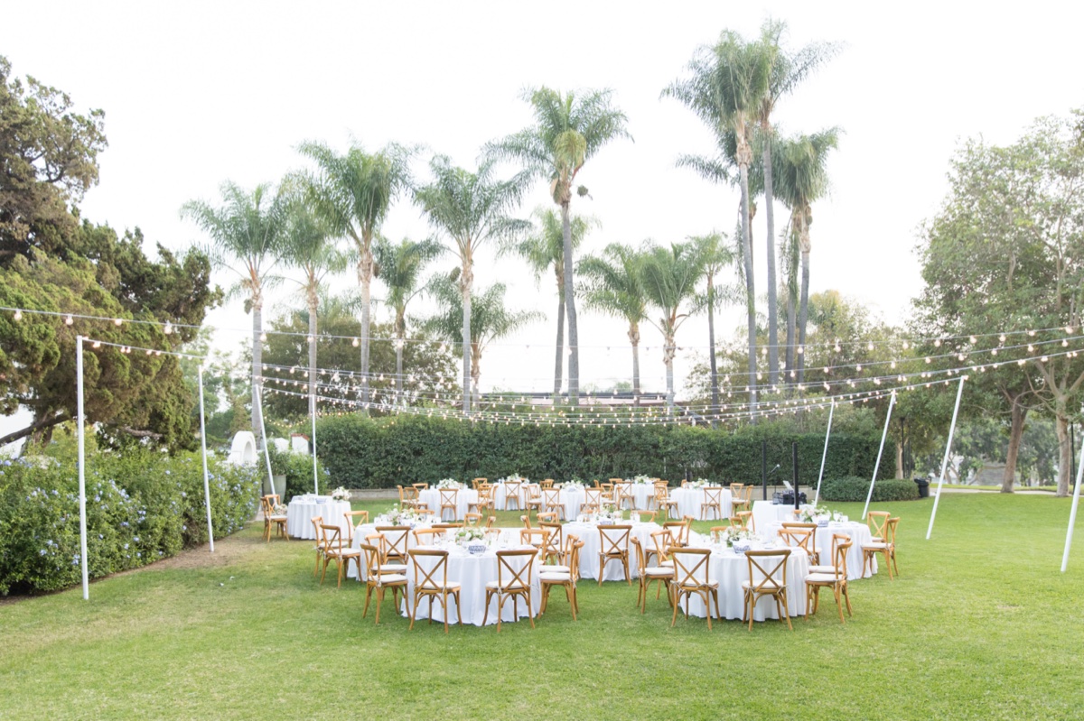 muckenthaler mansion wedding recption outdoors