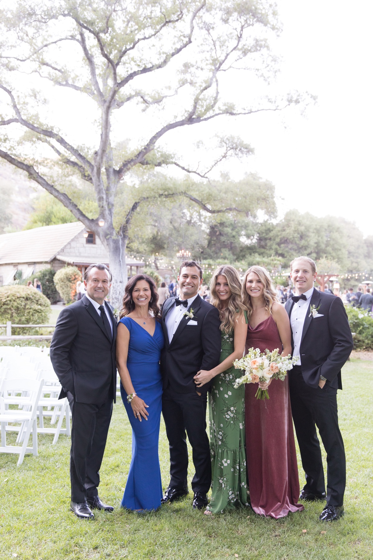 family photos at winery wedding