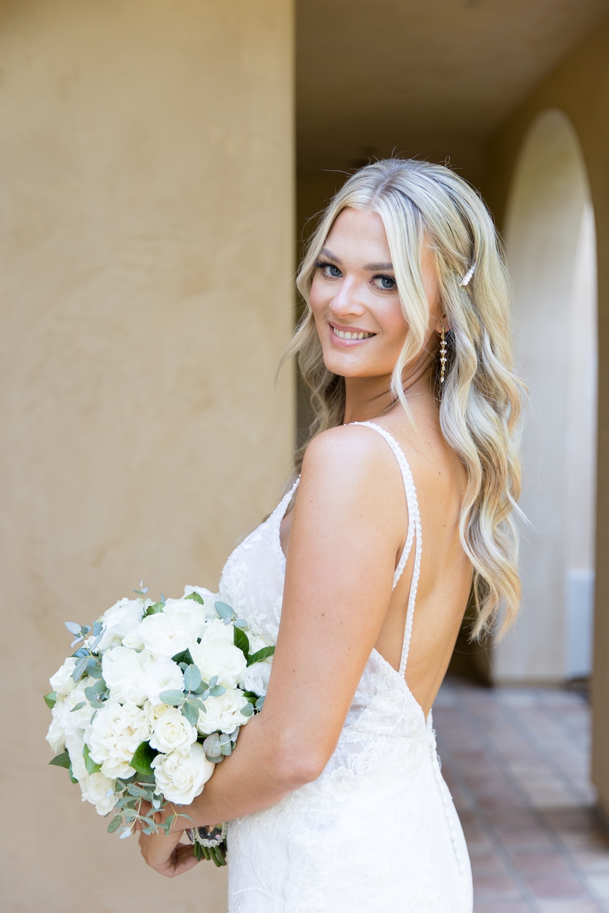 bride smiling at camera