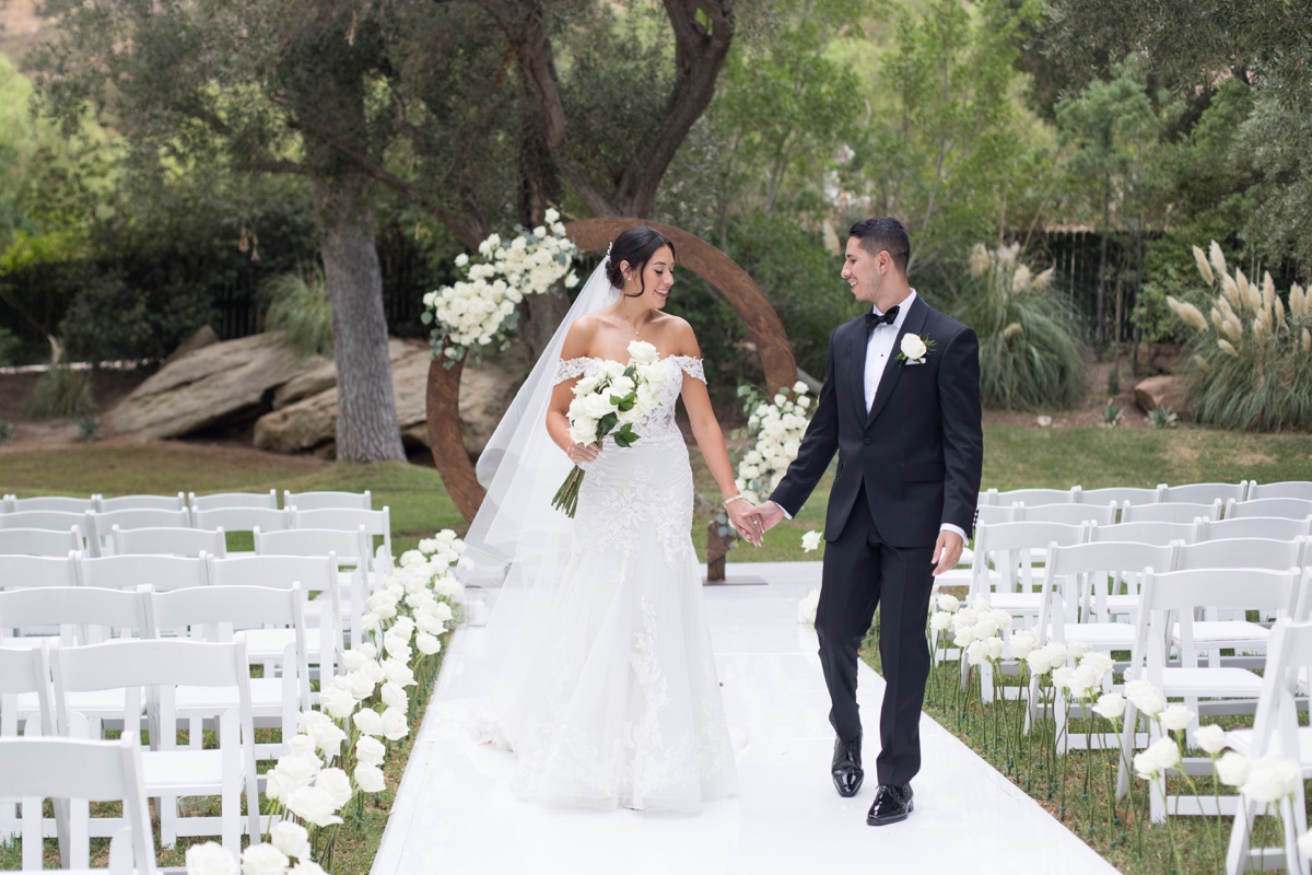 bride and groom at wedding ceremony