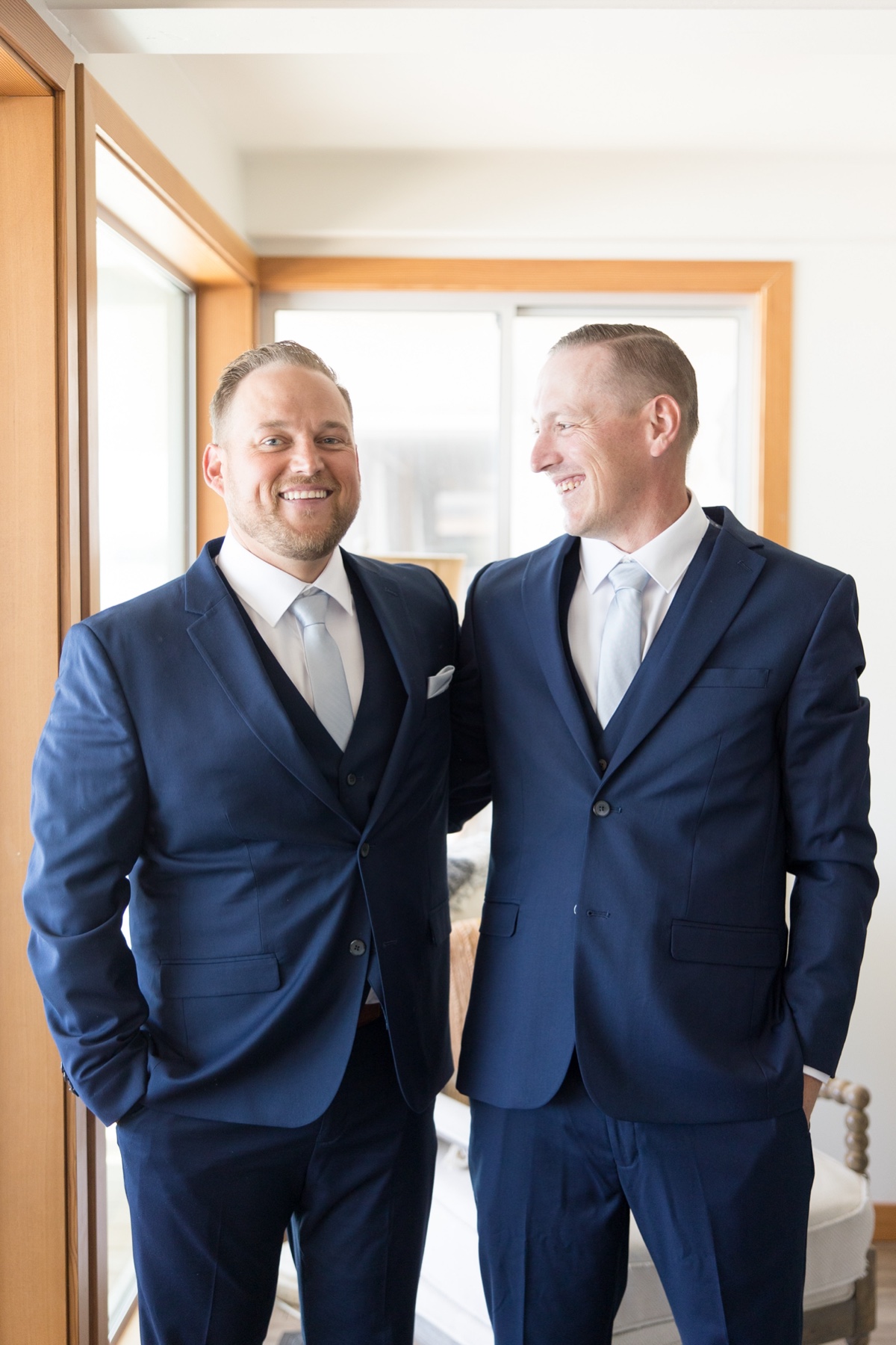 groom and groomsmen getting ready 