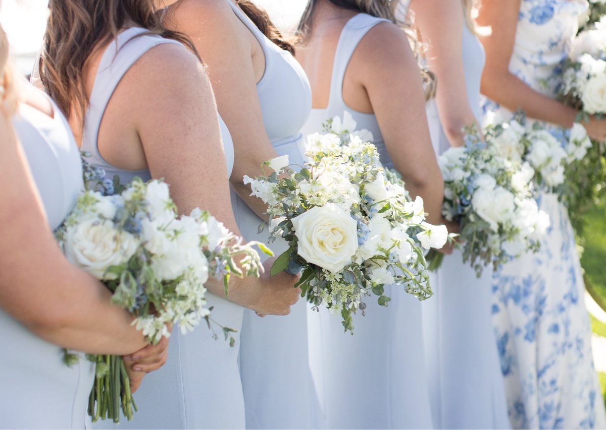 blue bridesmaid dresses