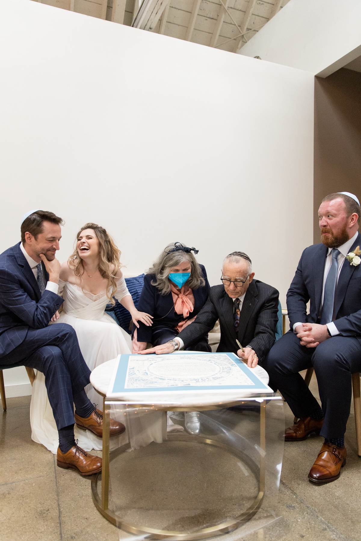 signing the ketubah on wedding day 