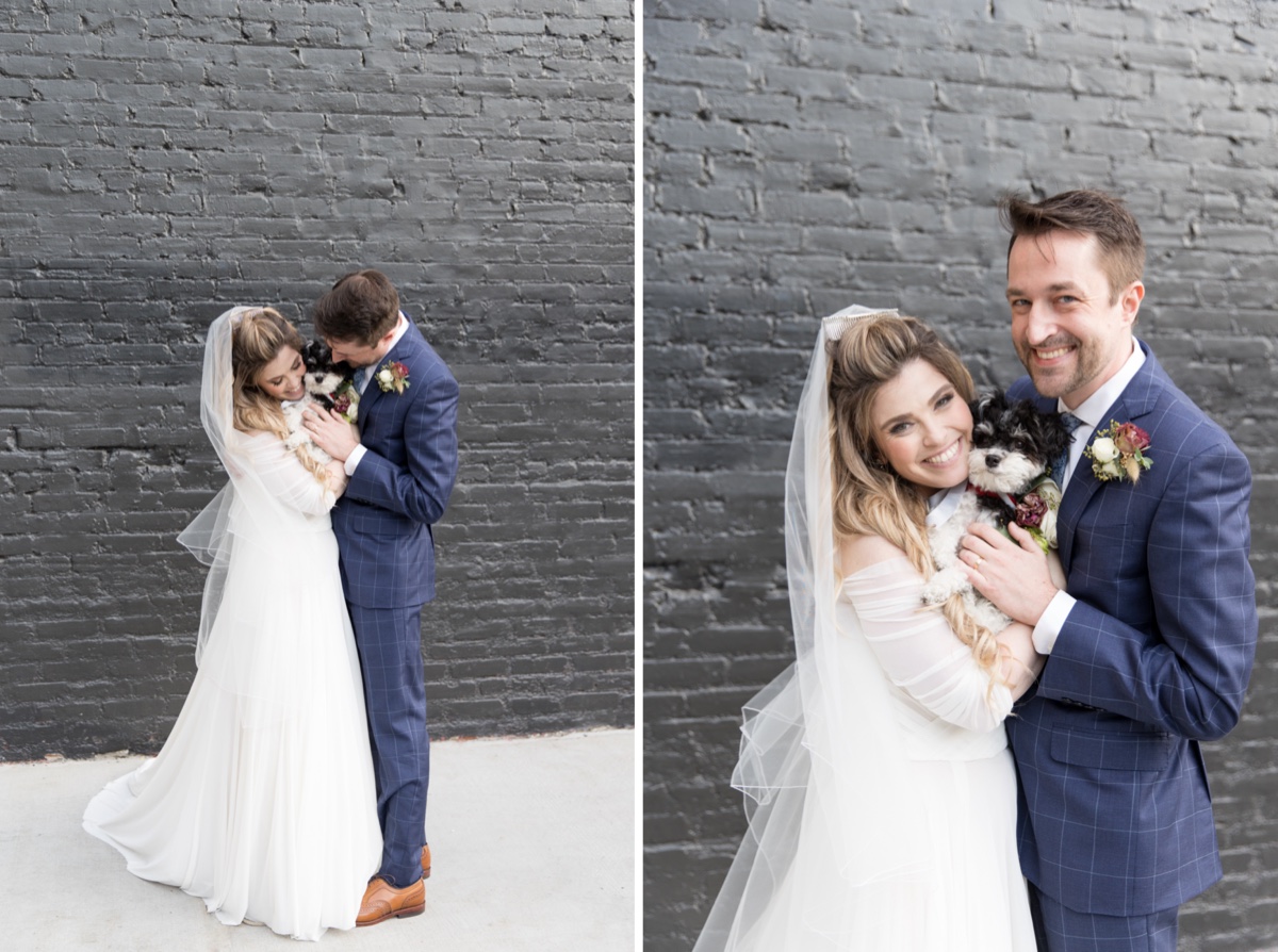 downtown los angeles wedding with dog