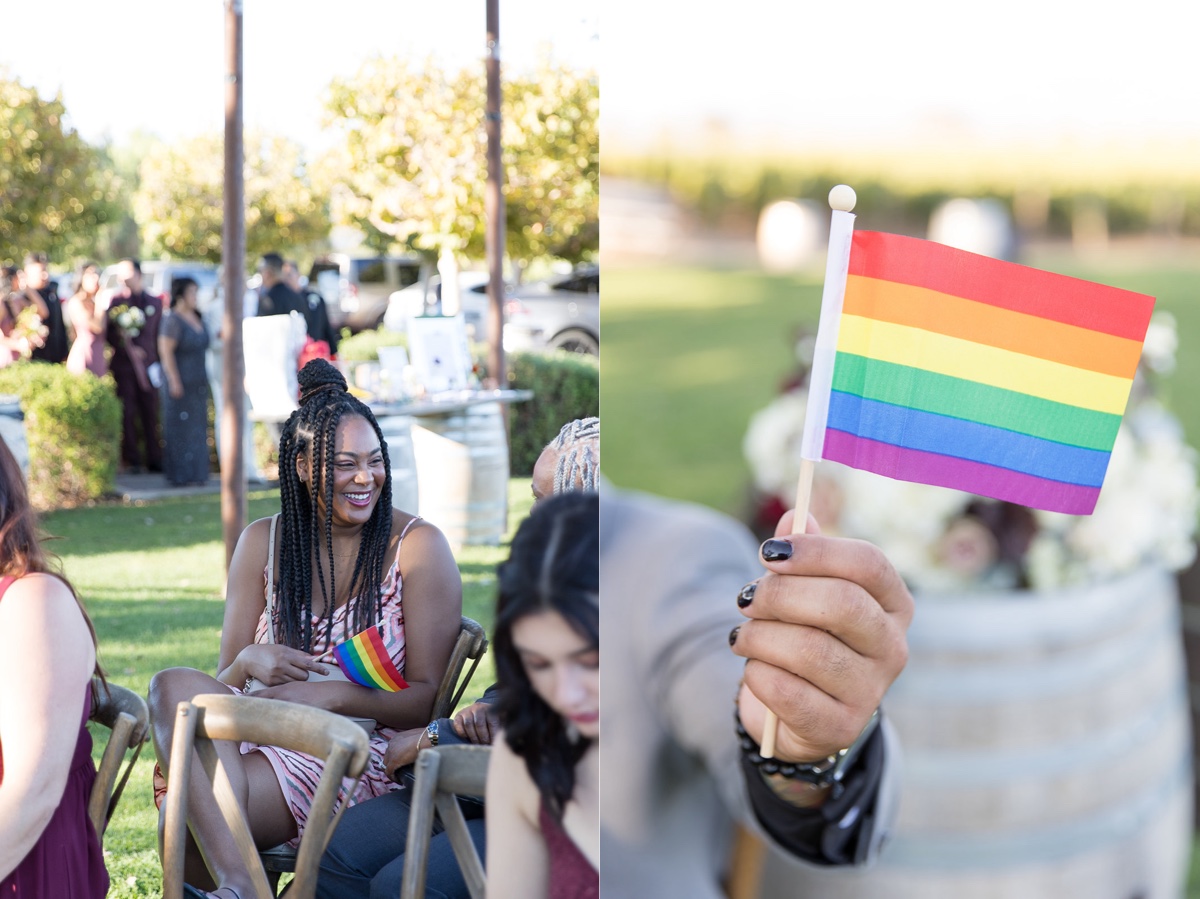 pride flag lbgtq+ wedding