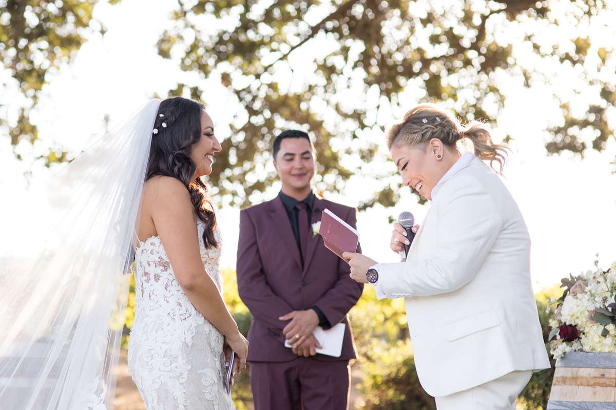 gainey vineyard wedding ceremony 