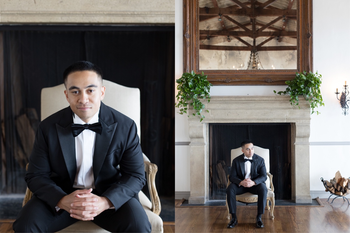 groom getting ready at bel air bay club