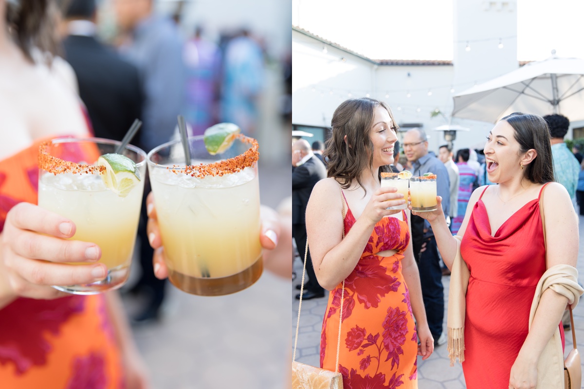 cocktail hour at los angeles wedding