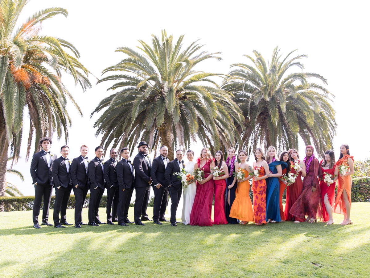 bel air bay club wedding bridal party