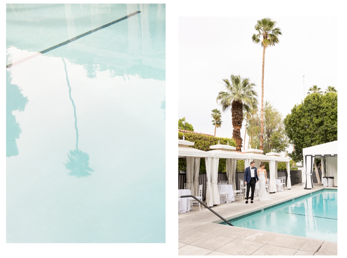 The Avalon Hotel has perfect locations for your palm springs wedding.