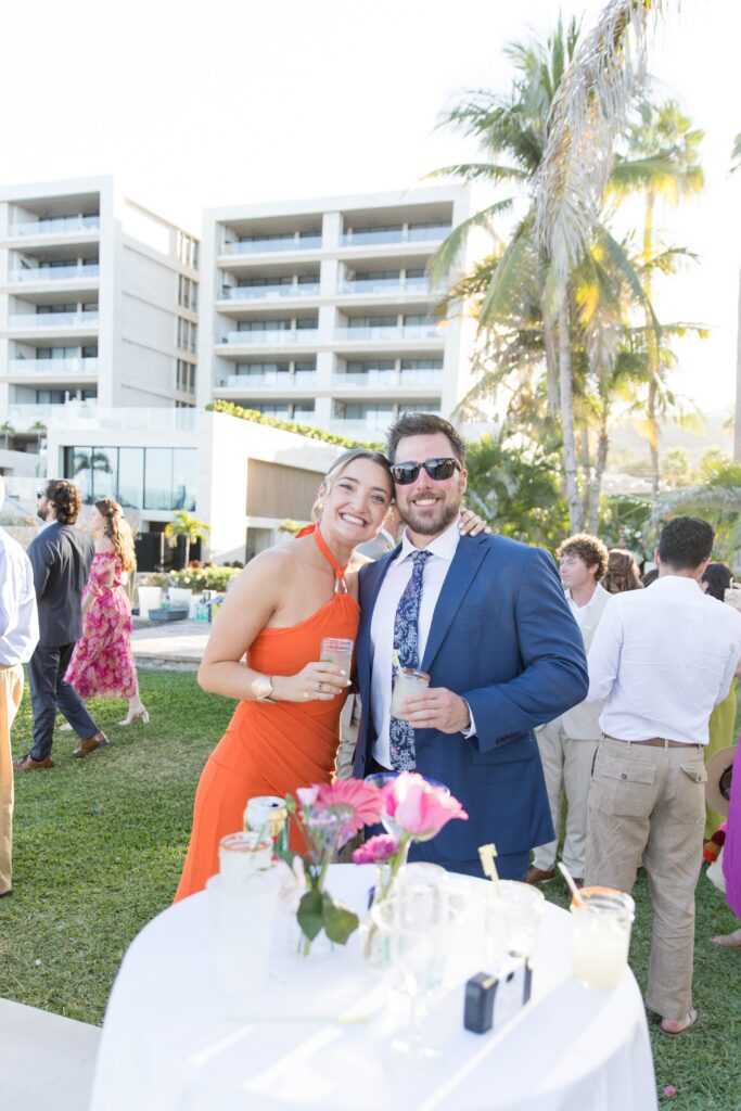 Cocktail hour at Cabo Surf Hotel wedding