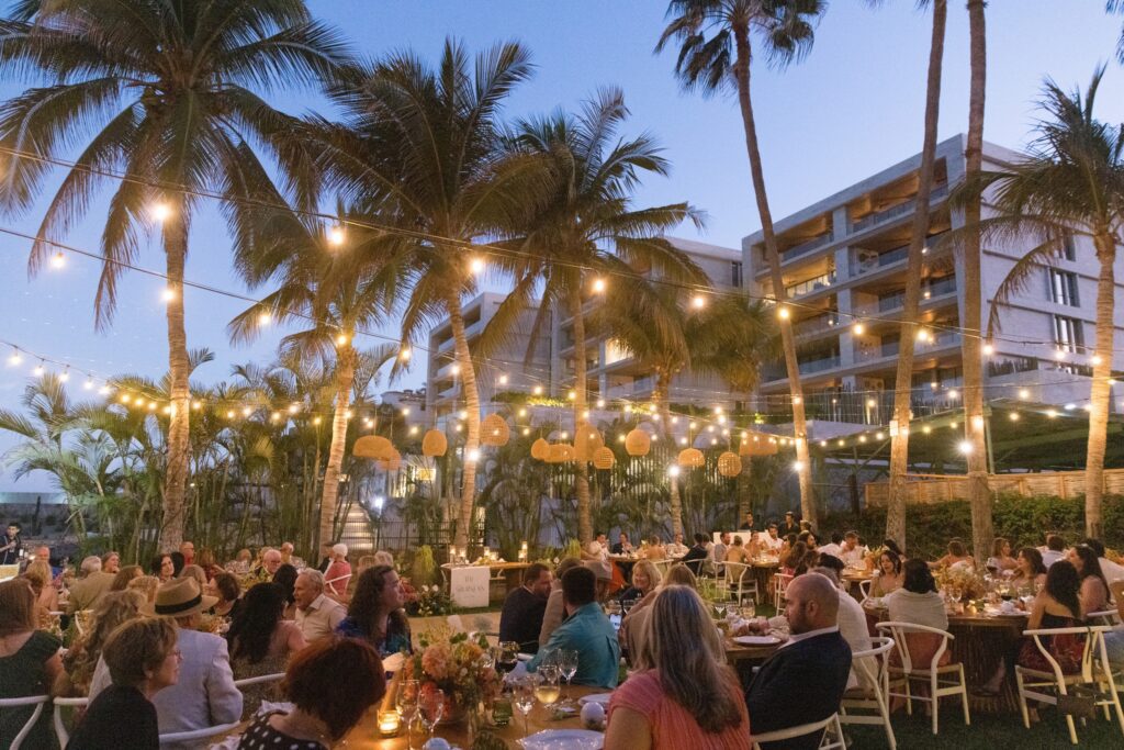 Cabo Surf Hotel wedding reception by the ocean