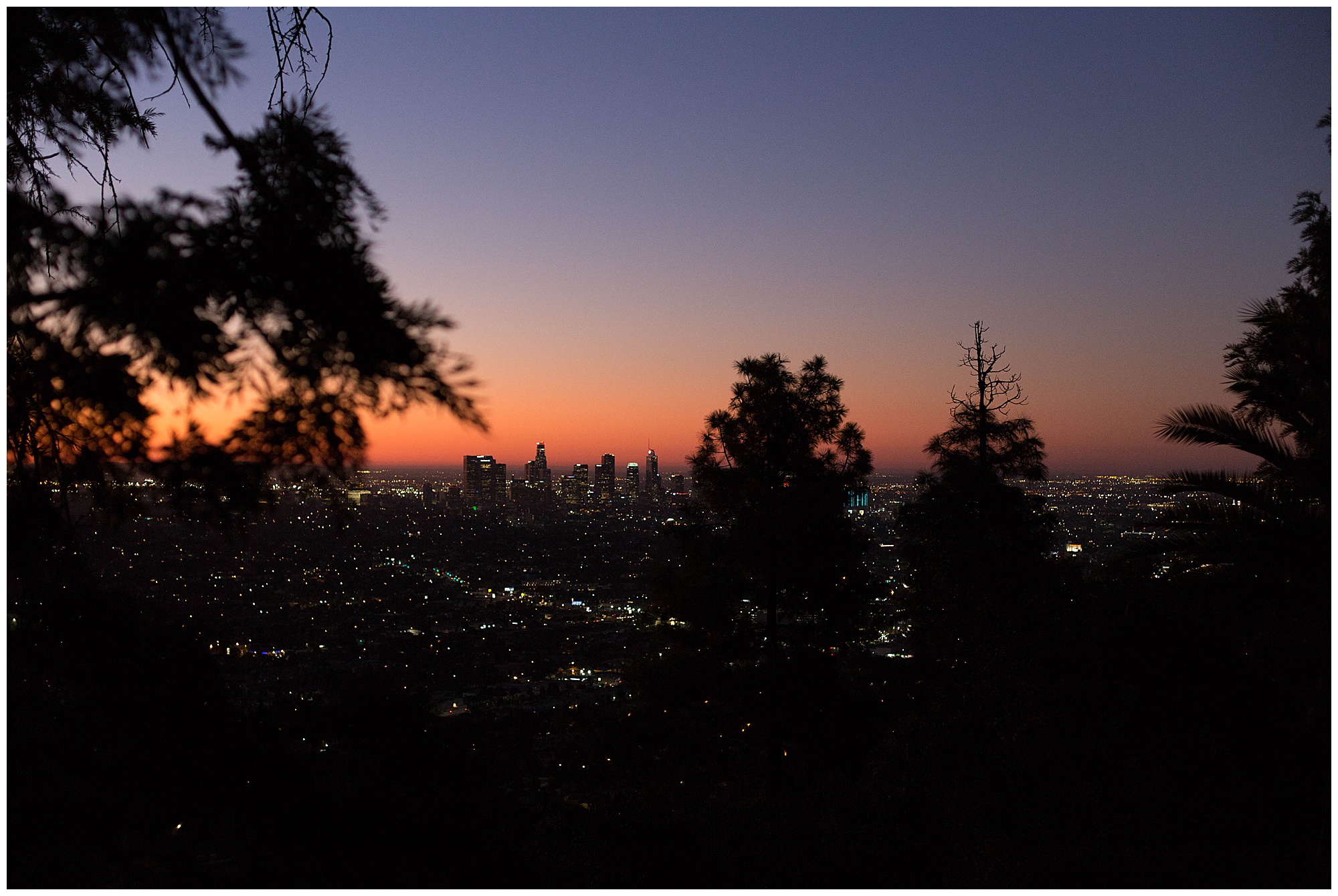 los Angeles skyline at night