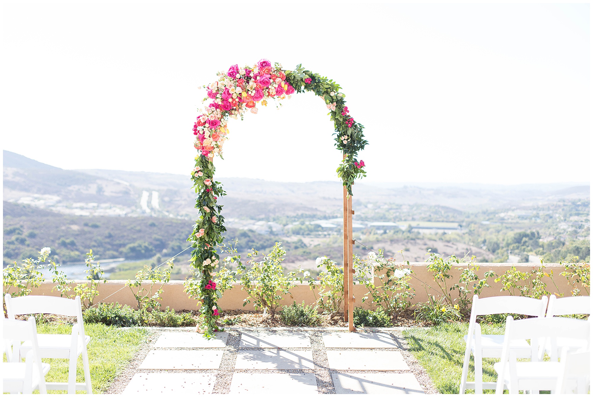 los angeles garden wedding outdoor ceremony