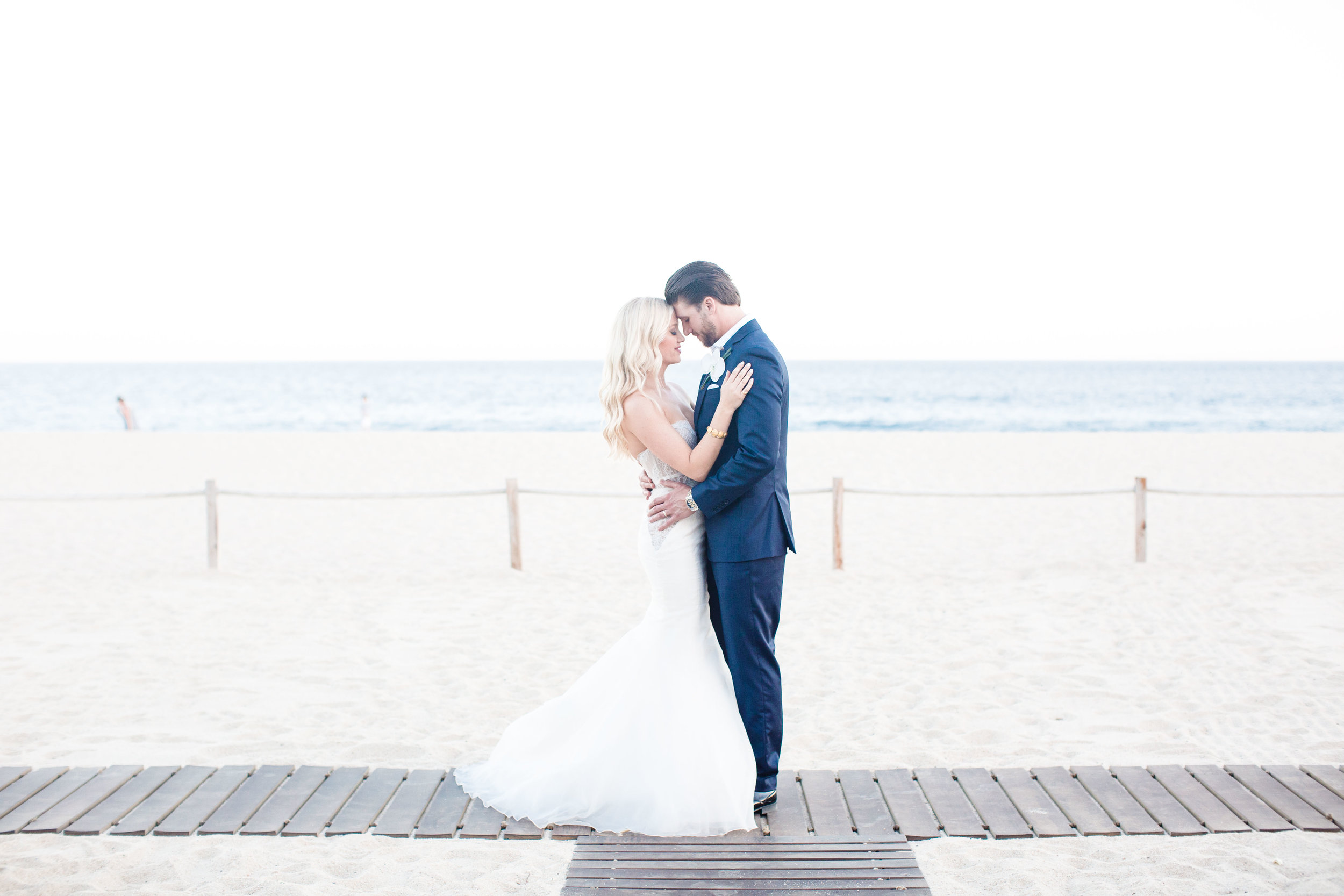 Cabo Azul wedding bride and groom on the beach