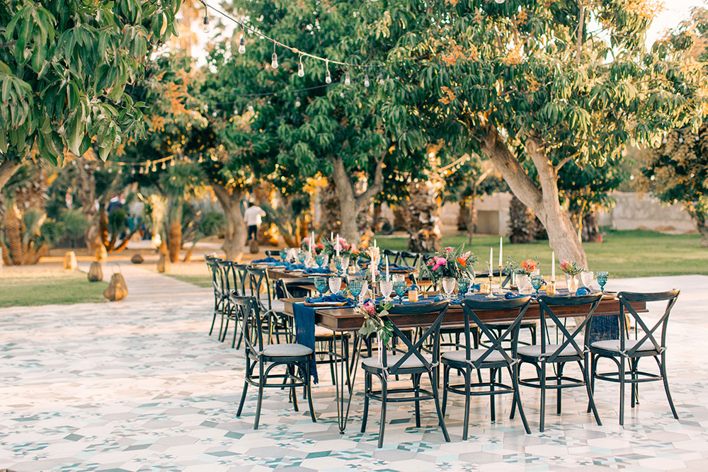 outdoor wedding reception at Acre Baja