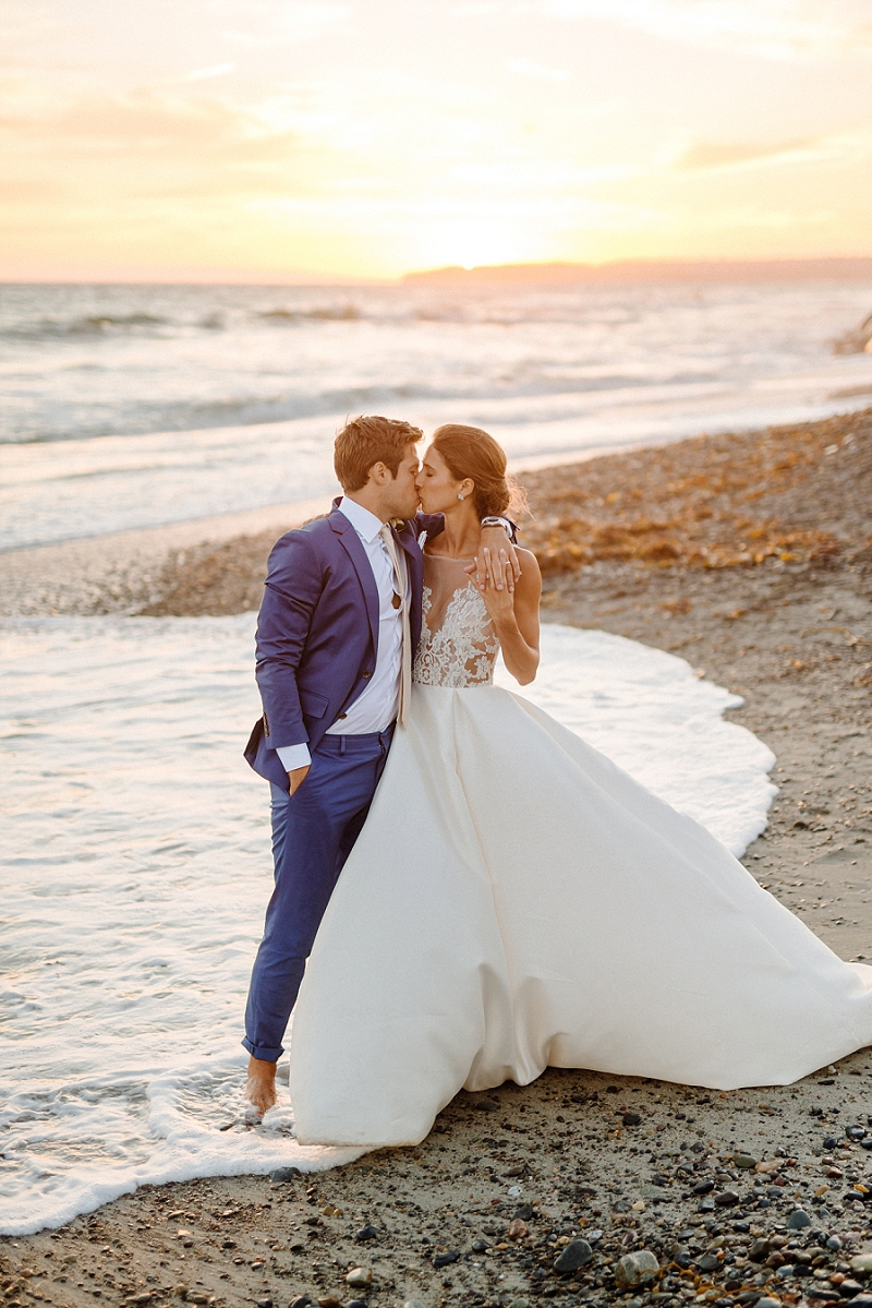 wedding portraits at beach across from ole hansen beach club