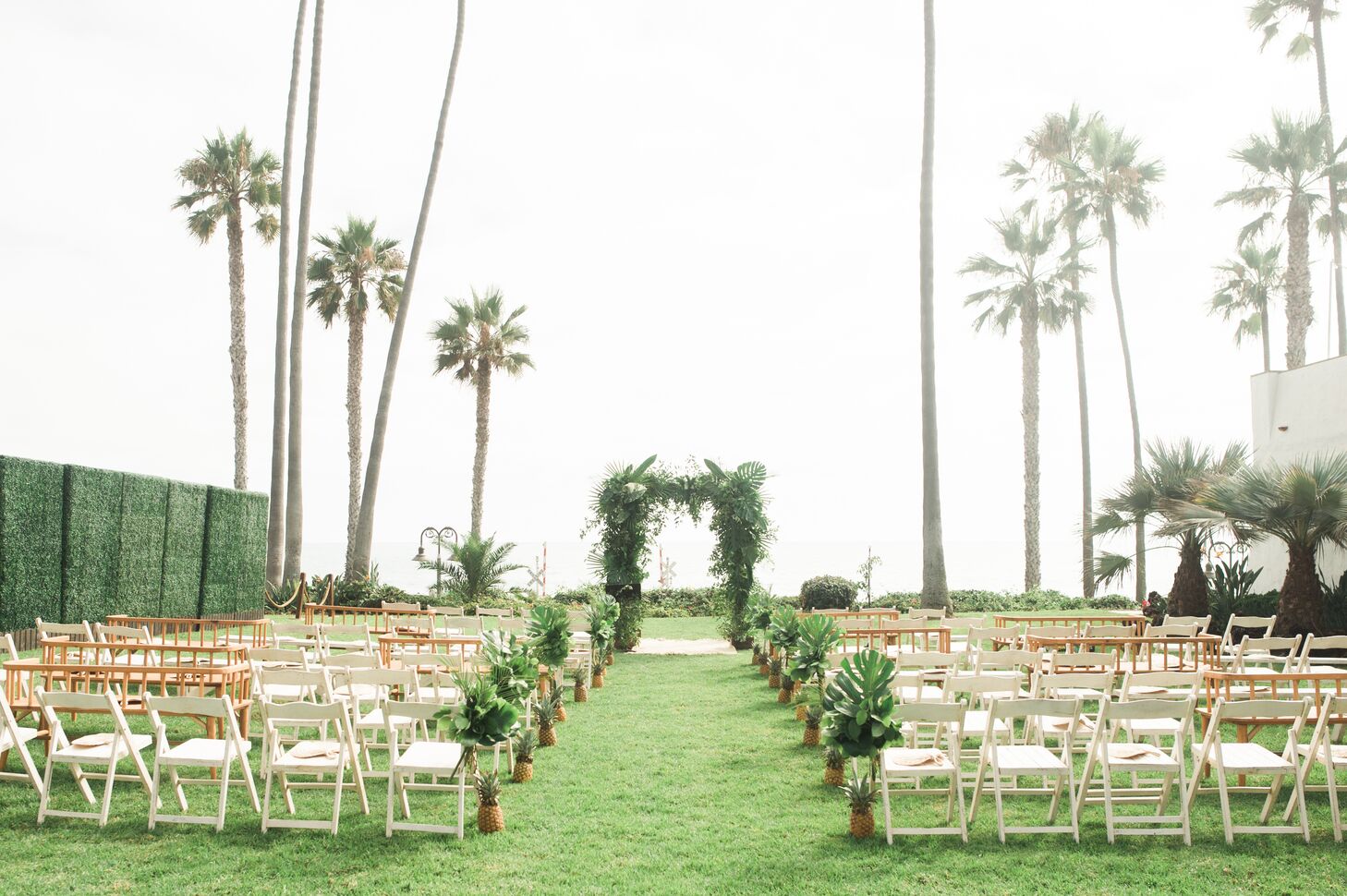 ole hansen beach club wedding ceremony