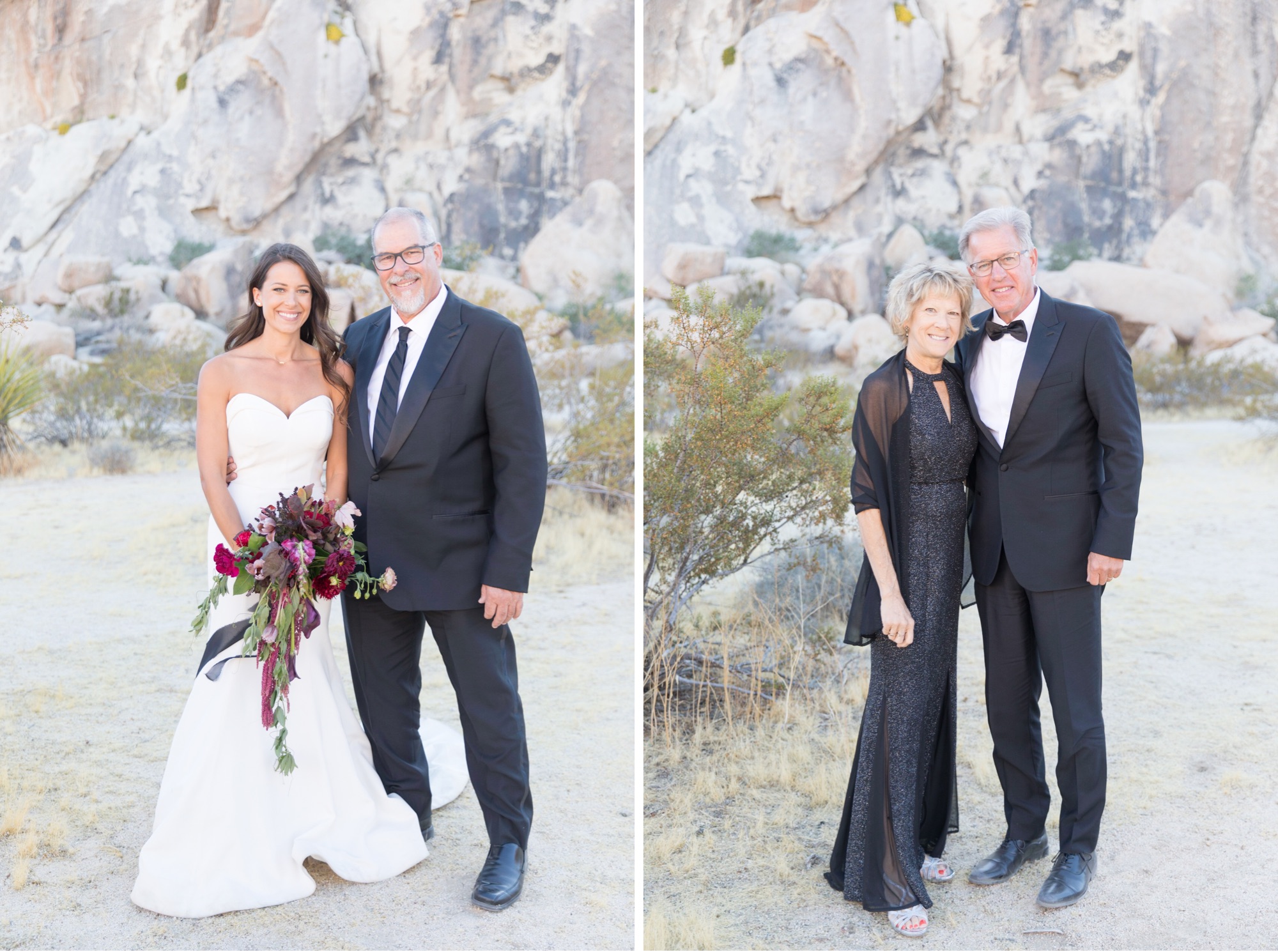 family portraits at Indian Cove Amphitheater Wedding