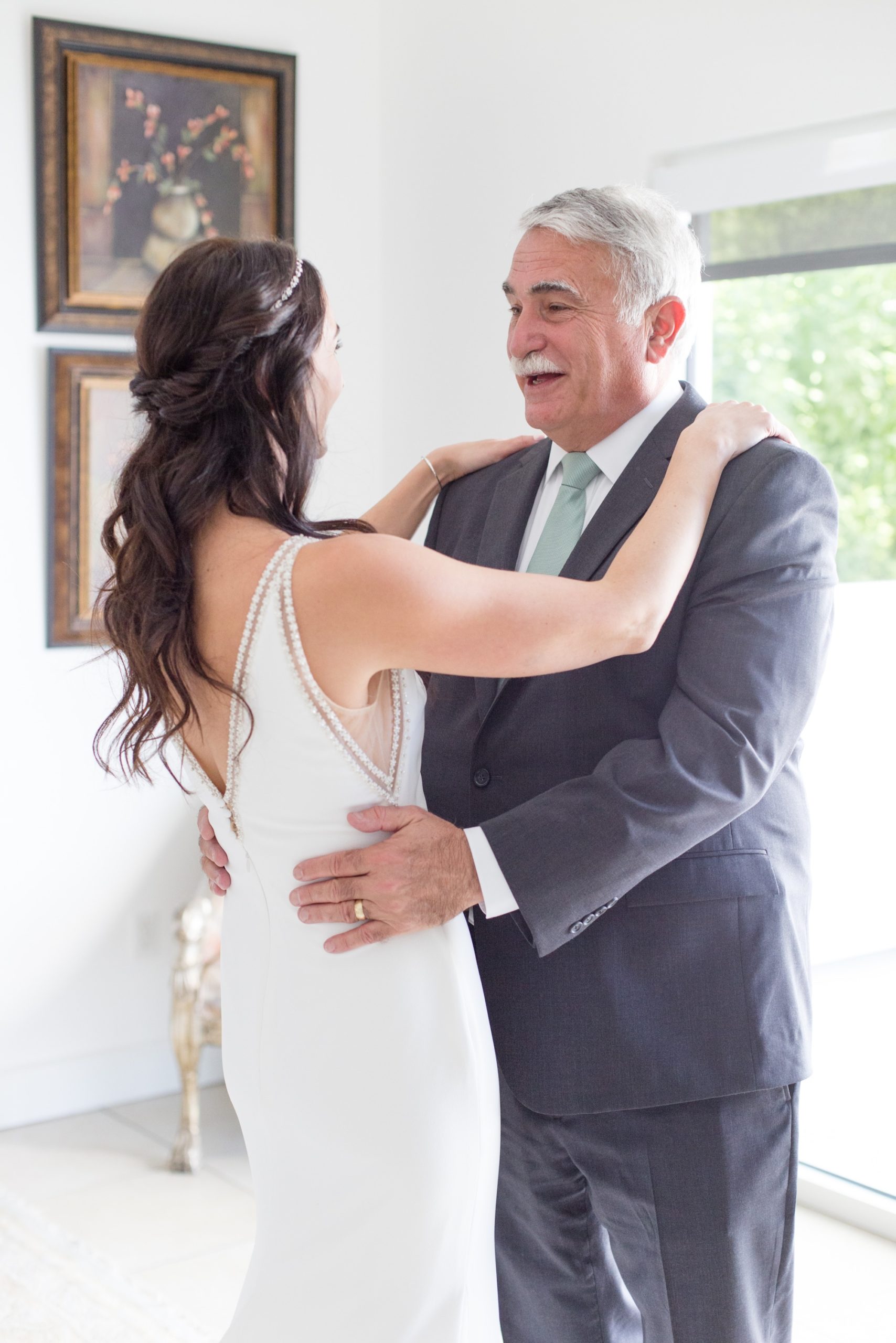 first look with dad palm springs wedding
