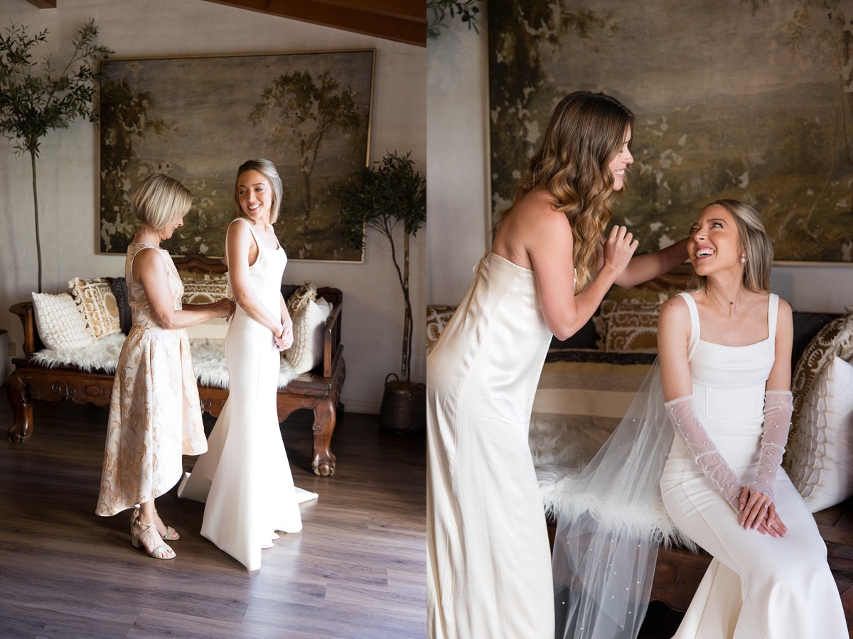 bride getting ready at temecula wedding