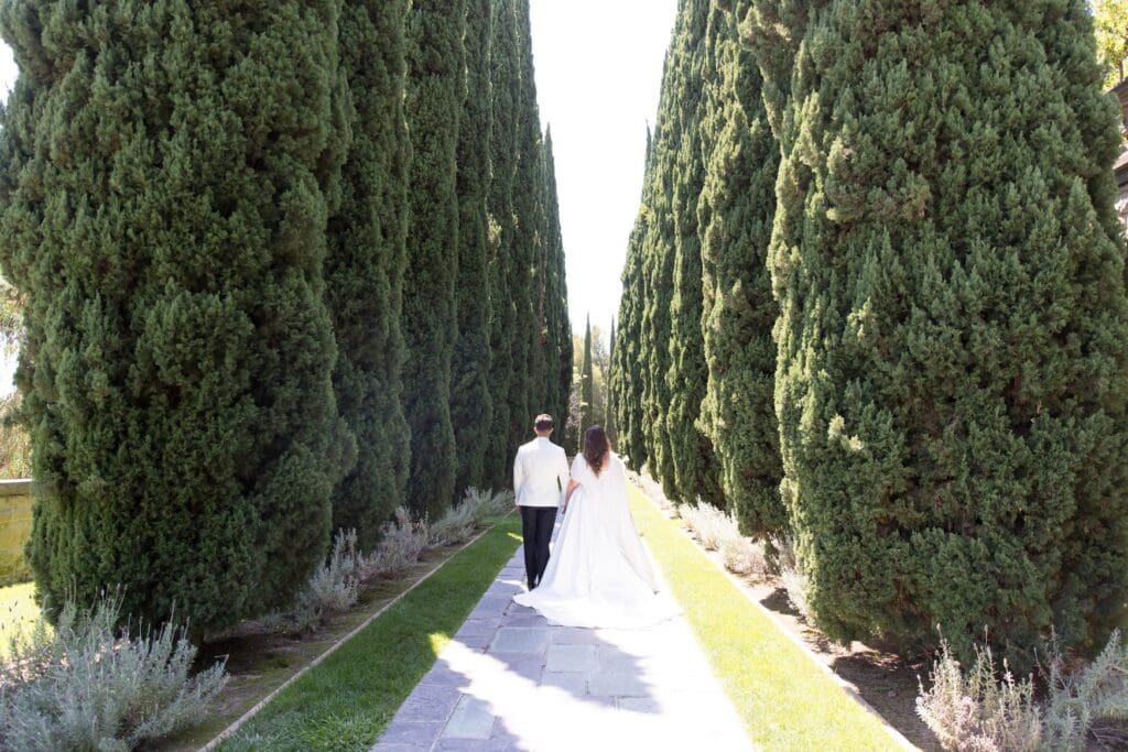 Greystone Mansion outdoor wedding in Beverly Hills